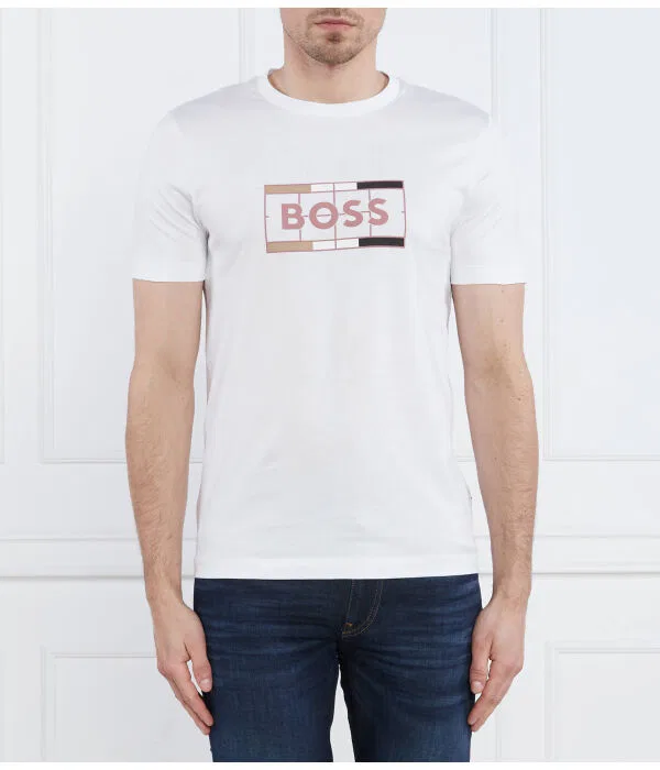 Мужская футболка хлопковая Tessler 186 BOSS, белый