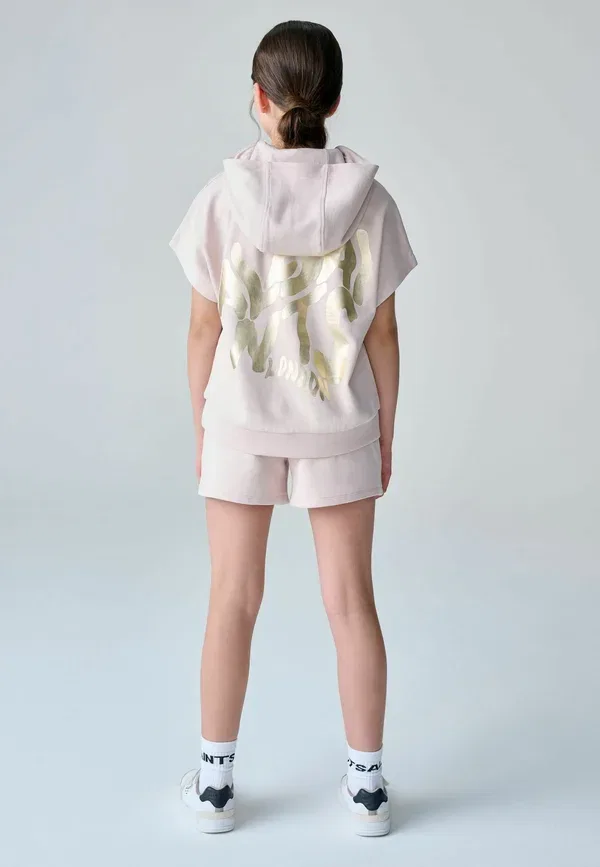 Стандартный крой - комплект из худи с коротким рукавом и шорт Orlando оверсайз. - шорты Smallsaints, светло-розовый — фото 2