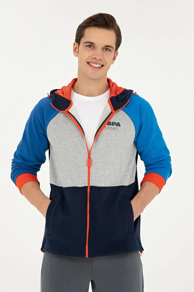 Мужской длинный кардиган на молнии U.S. Polo Assn., Dark Blue — фото 3