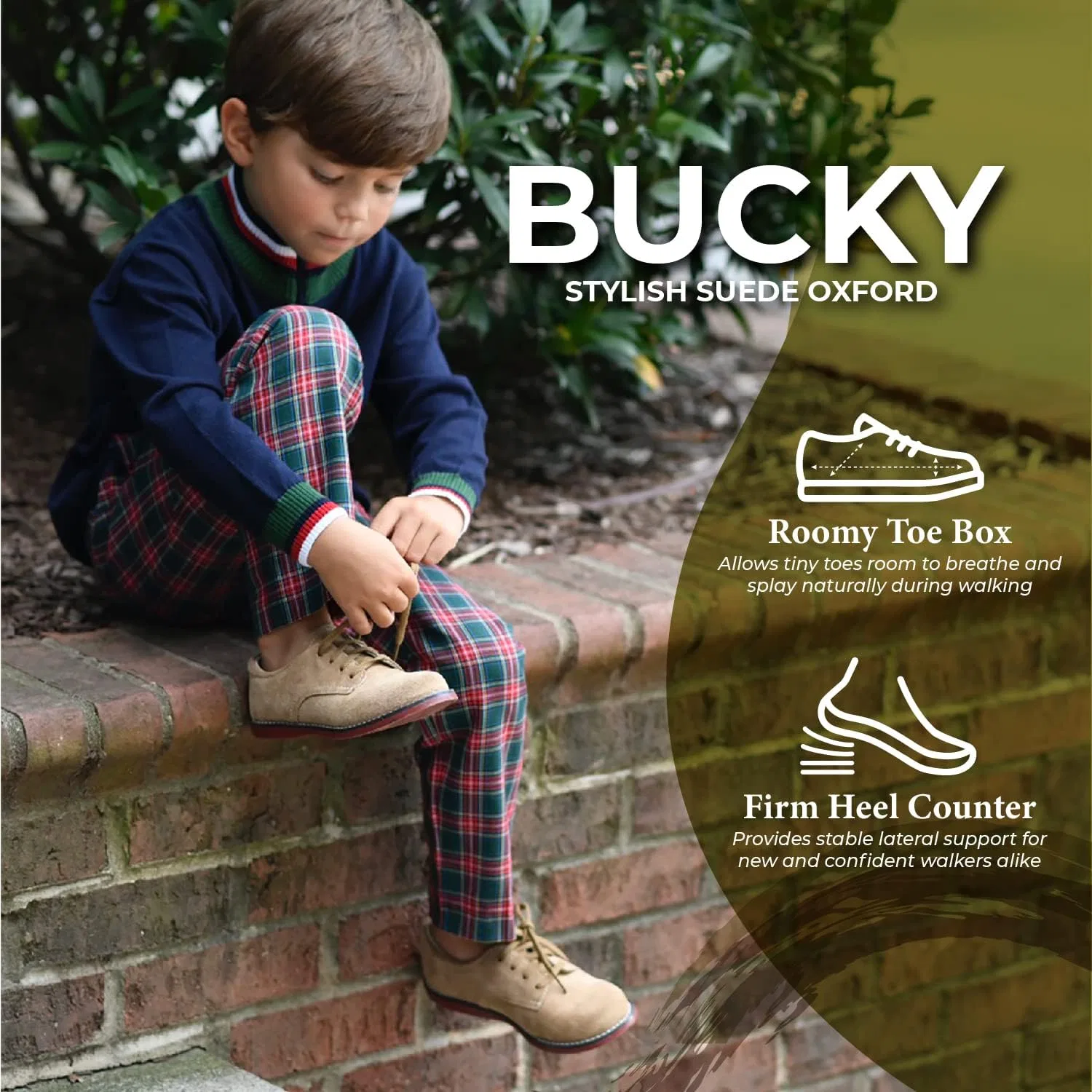 Детские туфли-оксфорды на шнуровке с широким носком FOOTMATES, Dirty Buck — фото 4