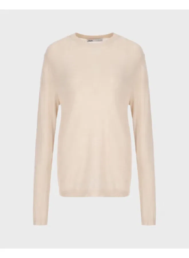 Свитер трикотажный легкий Zara, абрикосовый