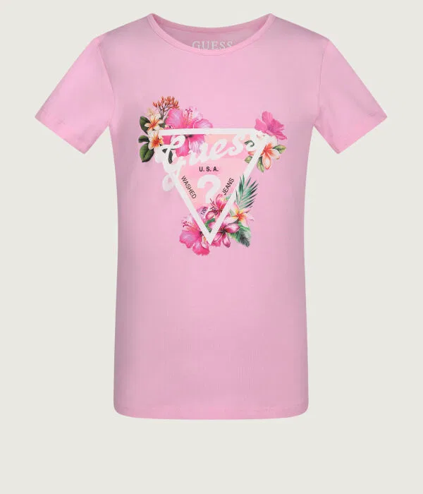 Детская футболка для девочек хлопковая T-Shirt Guess, Rosa