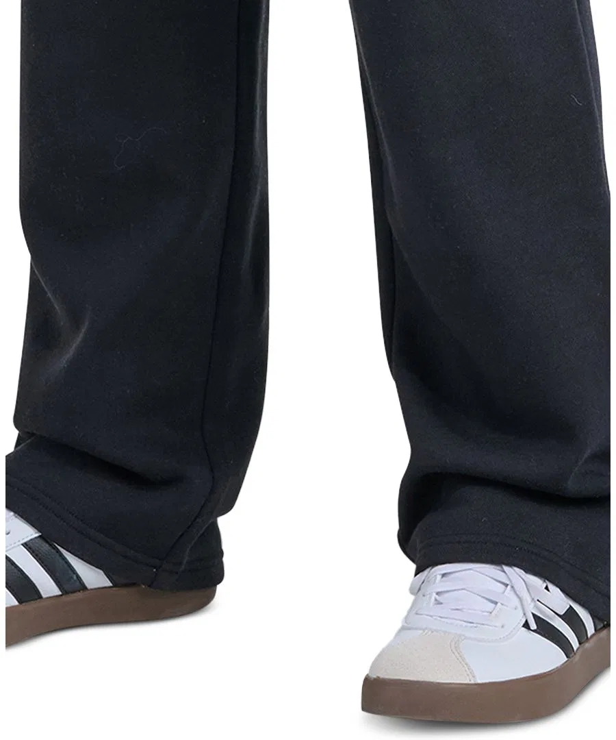 Спортивные штаны из футера с эластичным поясом adidas, Black — фото 4