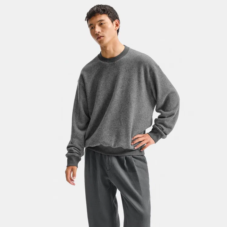 Детский свитшот с круглым вырезом Nice Rice, Dark Heather Gray — фото 4