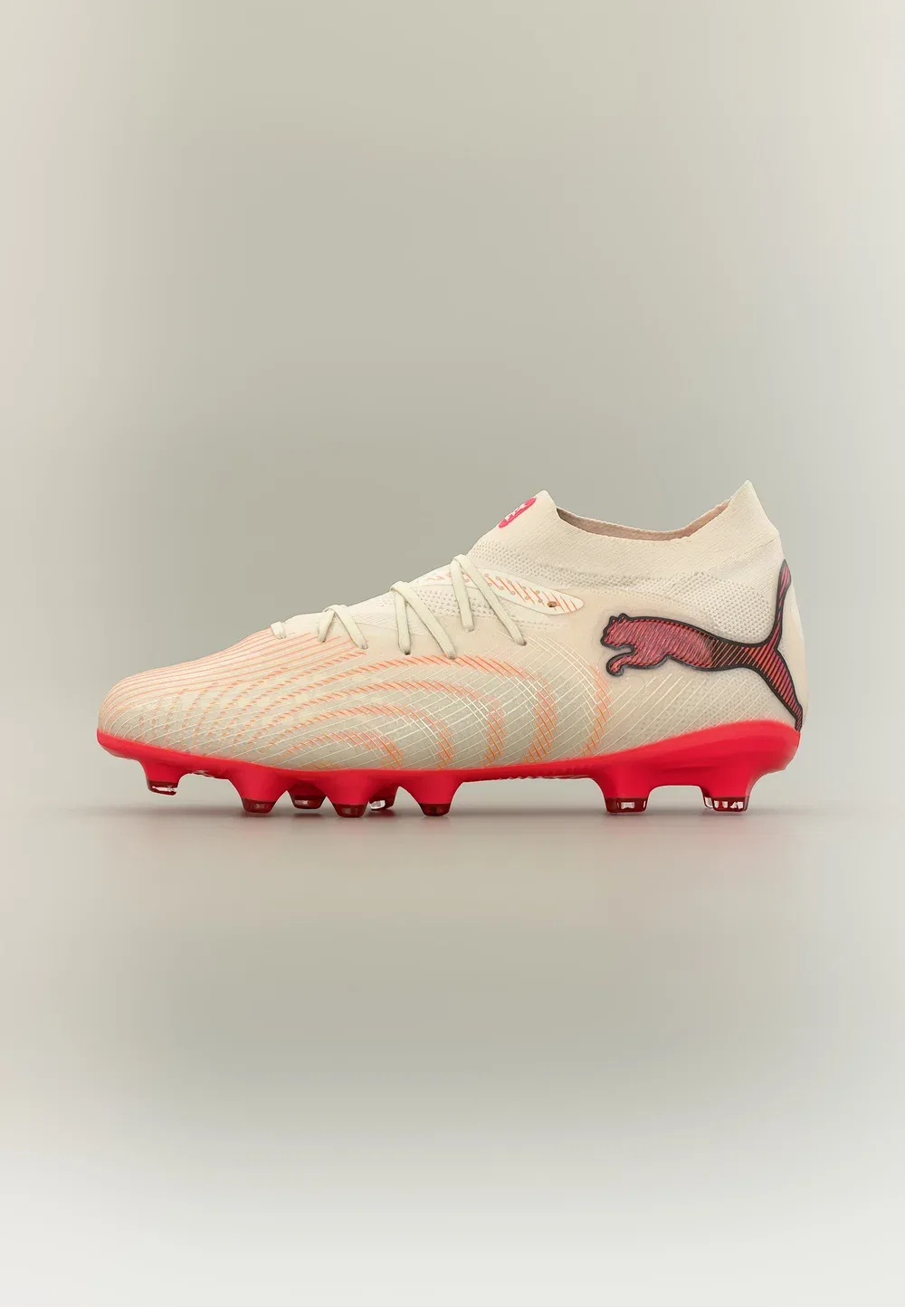Футбольные бутсы Future 9 pro fg/ag jr унисекс для искусственной травы Puma, Sugared Almond/White/Red/Black