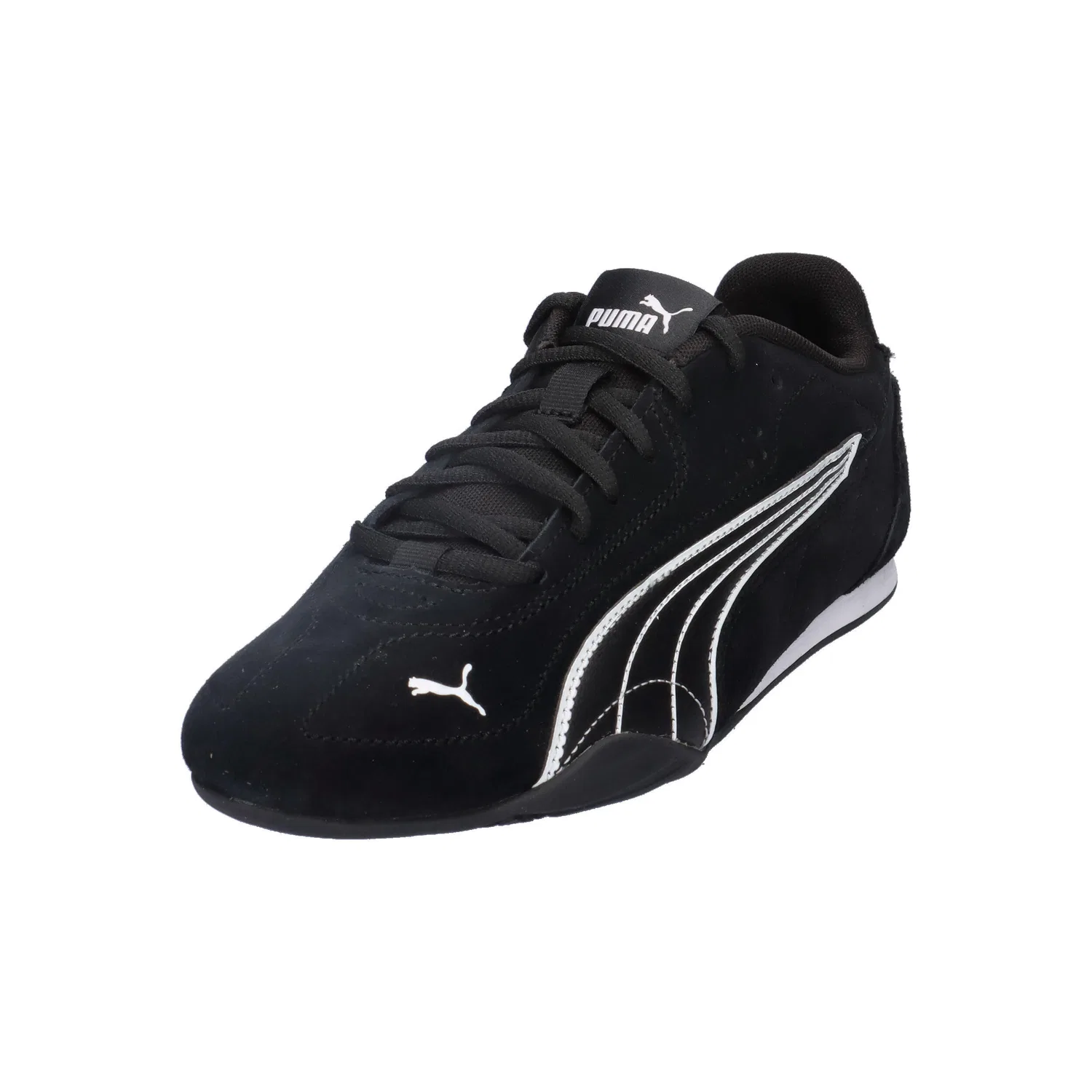 Детские кроссовки с замшевым верхом Catch SD Jr Puma, Schwarz Weiss Schwarz — фото 4