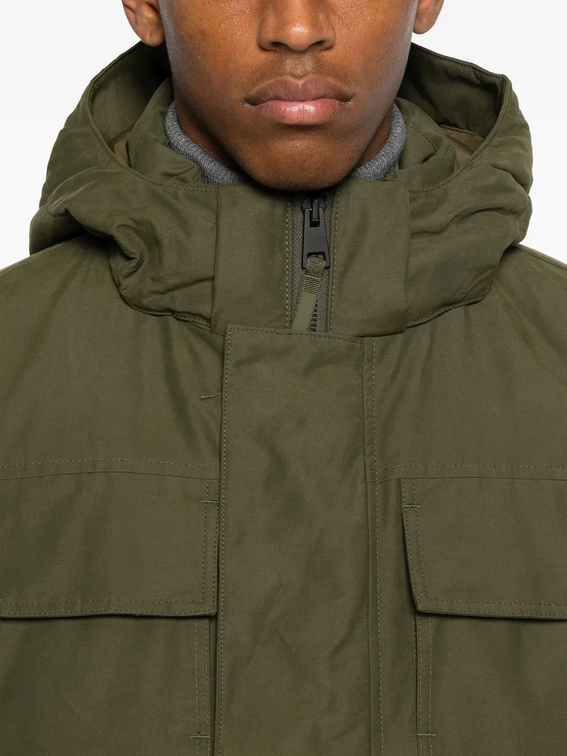 Плащ с капюшоном оливкового цвета Canada Goose, оливковый — фото 4