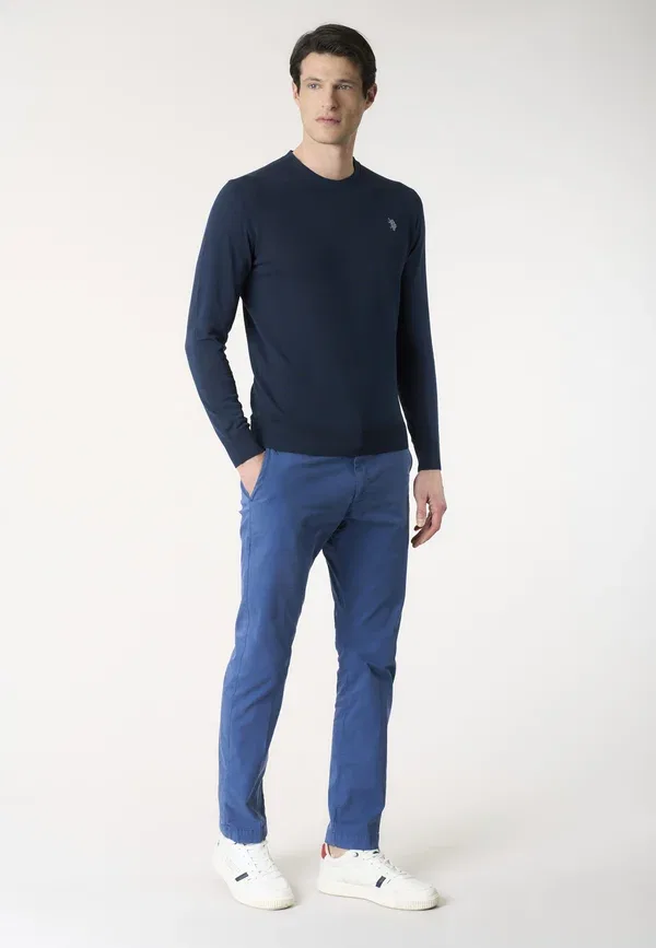 Брюки из хлопка с эластаном Chinos U.S. Polo Assn., Carta Zucchero — фото 2