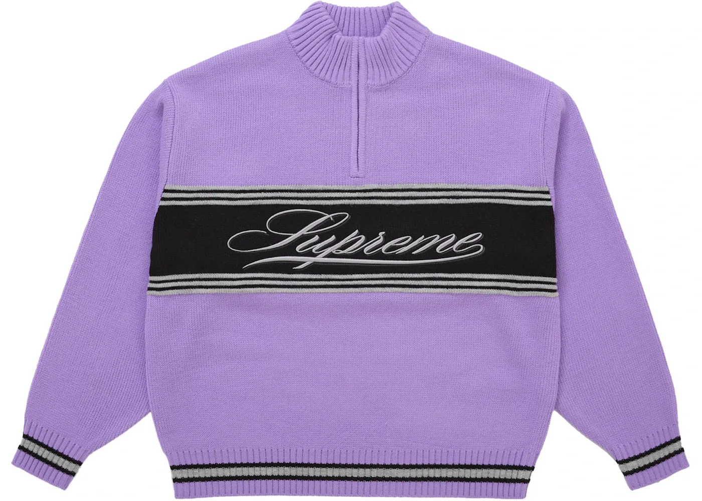 Мужской свитер с принтом Script Stripe Supreme, Purple