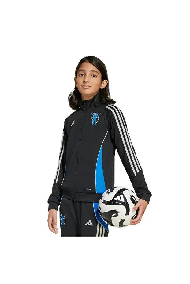 Детская куртка для девочек джинсовая Adidas, Black — фото 2
