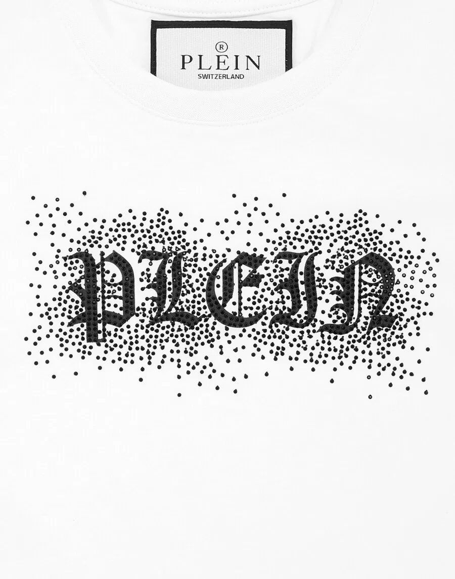 Футболка Philipp Plein 'Gothic Plein' белого цвета — фото 3