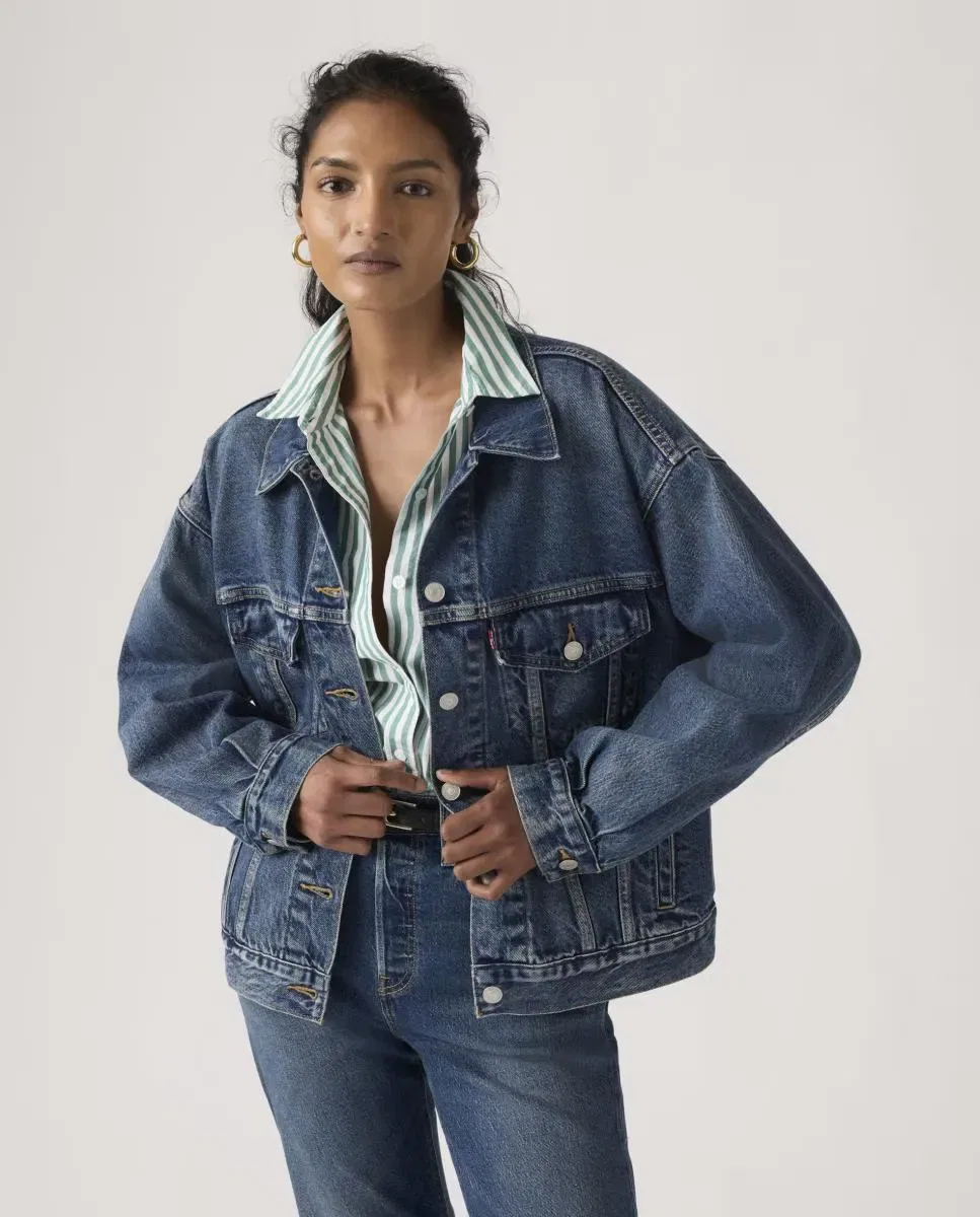 Женская джинсовая куртка с двумя нагрудными карманами Levi's, Azul — фото 4