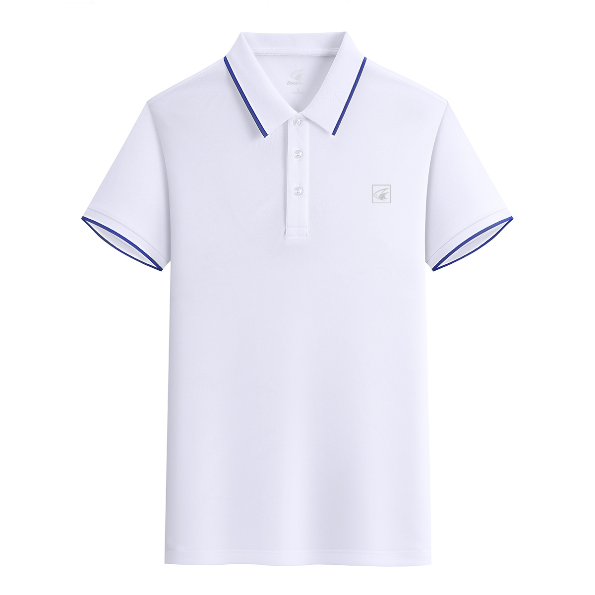 

Футболка-поло Unisex с воротником-поло, тонкая, прямого кроя DOUBLE FISH, белый