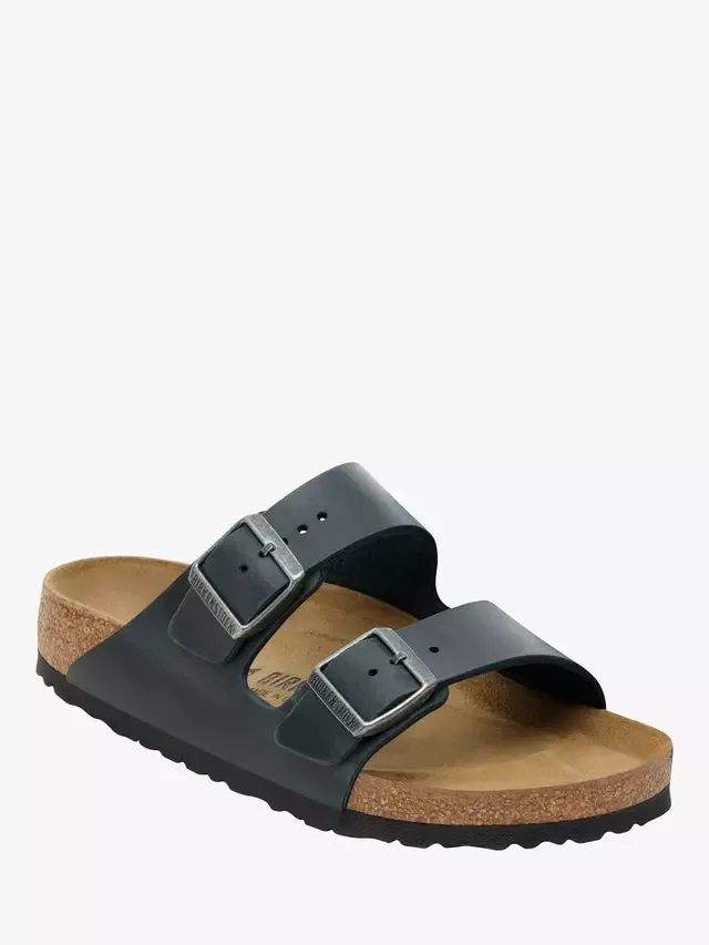 Сандалии Arizona с двумя ремешками из промасленной кожи, черные Birkenstock — фото 2