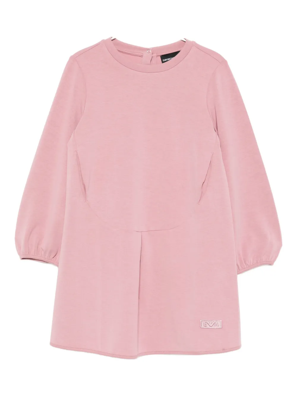 

Платье с вышитым логотипом Emporio Armani Kids, розовый