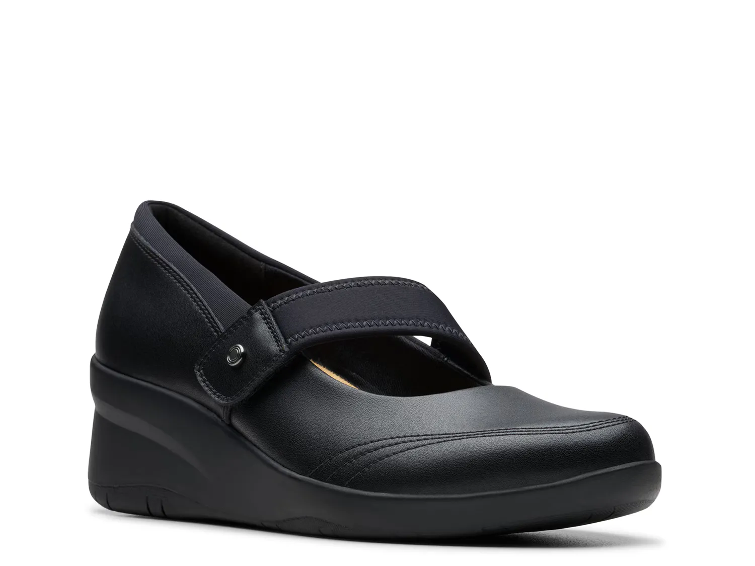 Слипоны Suttyn May Mary Jane Wedge Clarks, черный