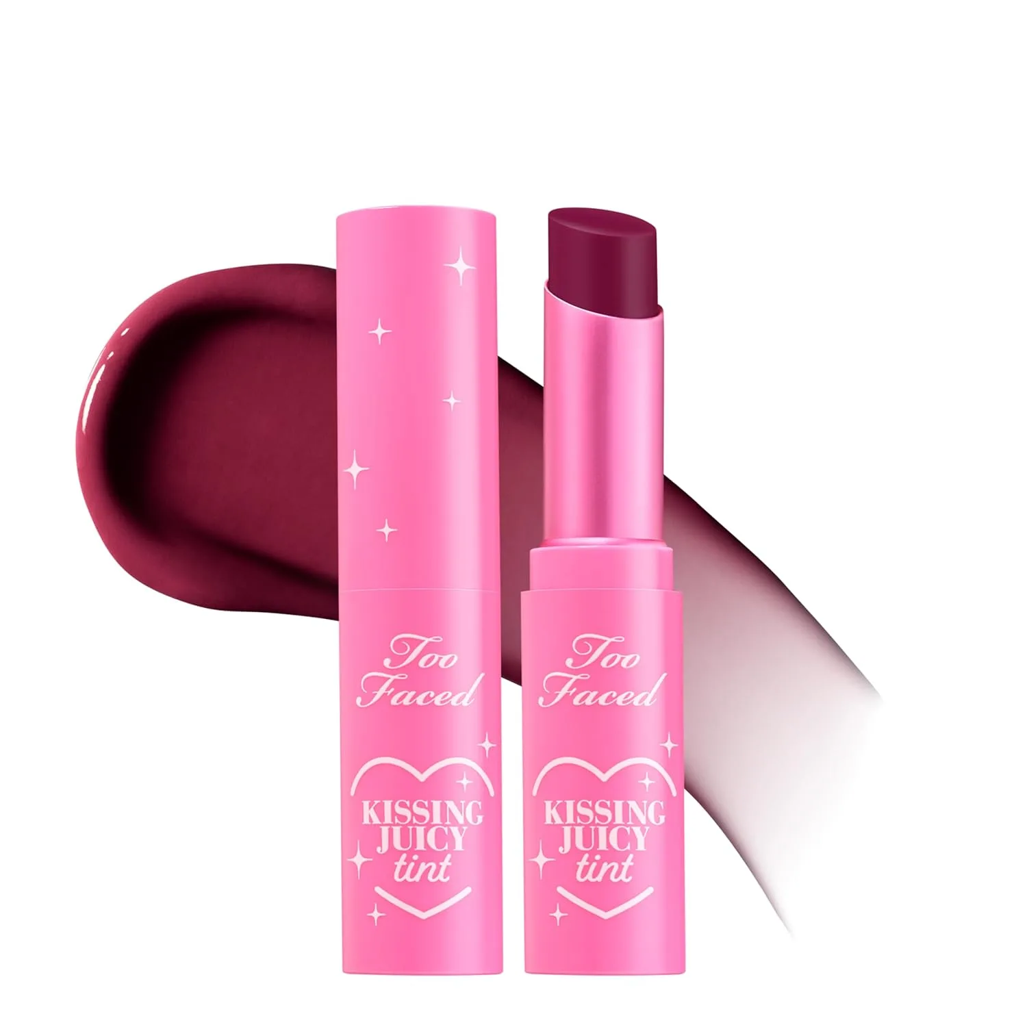 Бальзам для губ Too Faced Kissing Juicy Tint | Увлажняющий, стойкий тинт для мгновенного придания цвета и блеска, с сочным ароматом, 0,10 унции, 08 Grape Soda (Deep Berry)