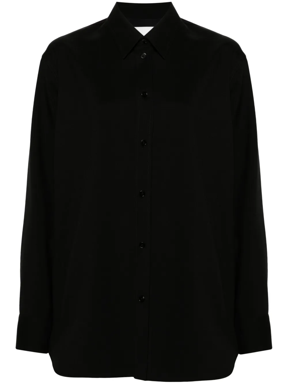 

Шерстяная рубашка с длинными рукавами JIL SANDER, черный