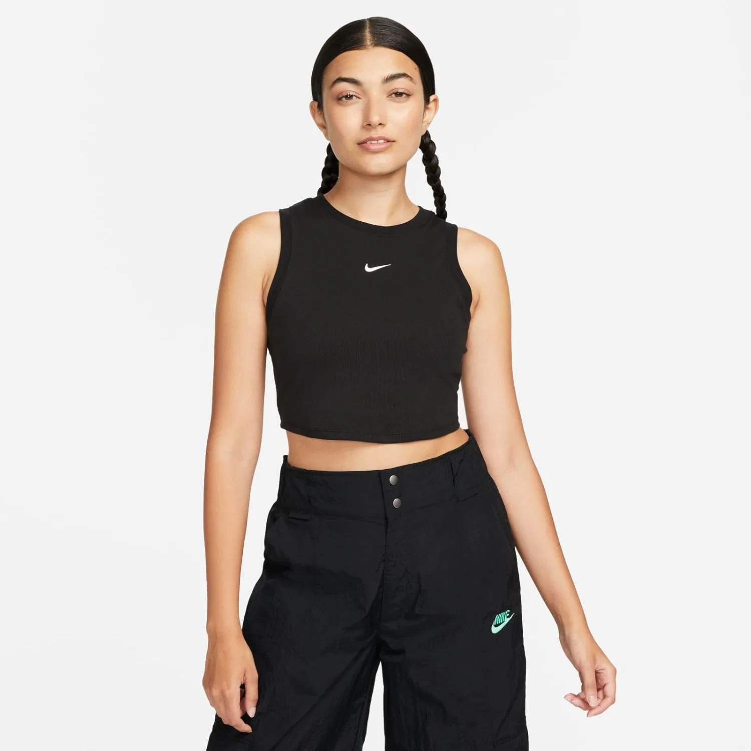Топ женский Nike Sportswear Chill Knit, Black/Sail — фото 2
