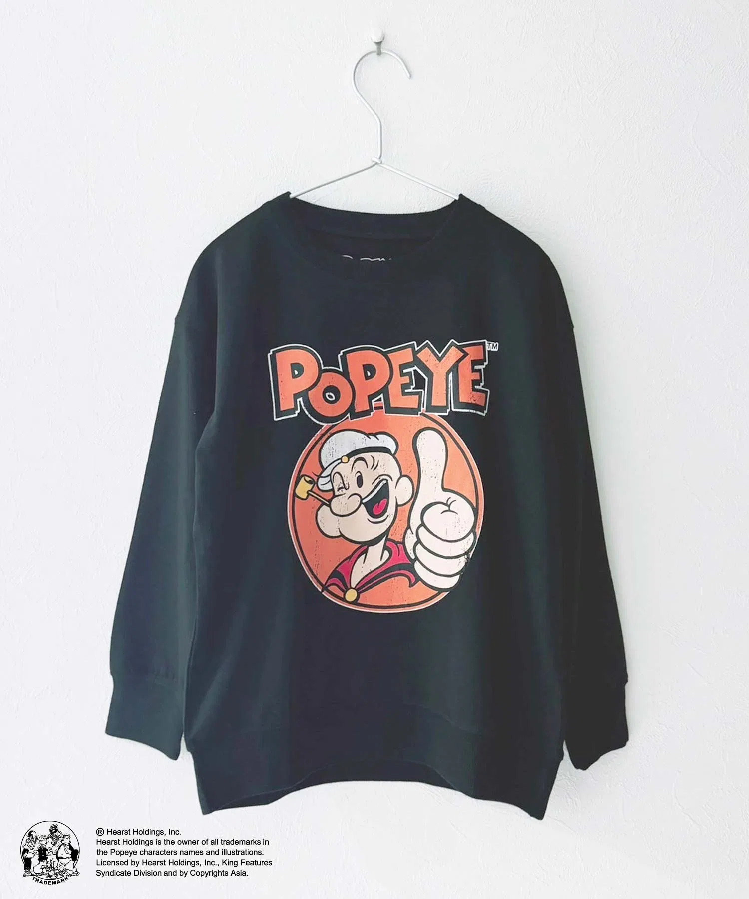 Мини-толстовка Popeye из французского махрового трикотажа большого размера