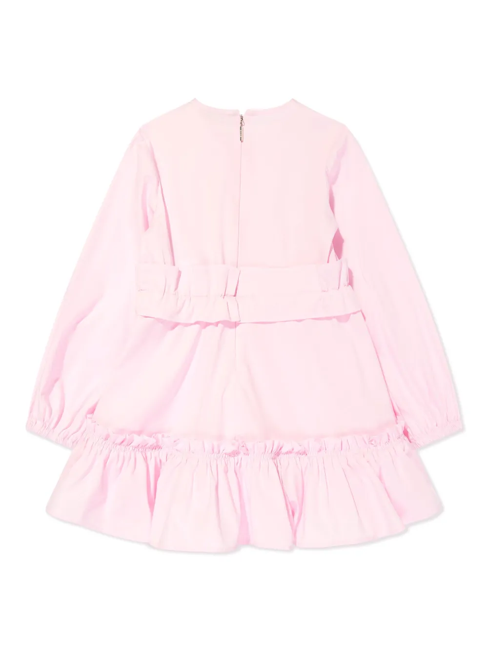 Платье с оборками и вышитым логотипом MSGM Kids, зеленый — фото 2