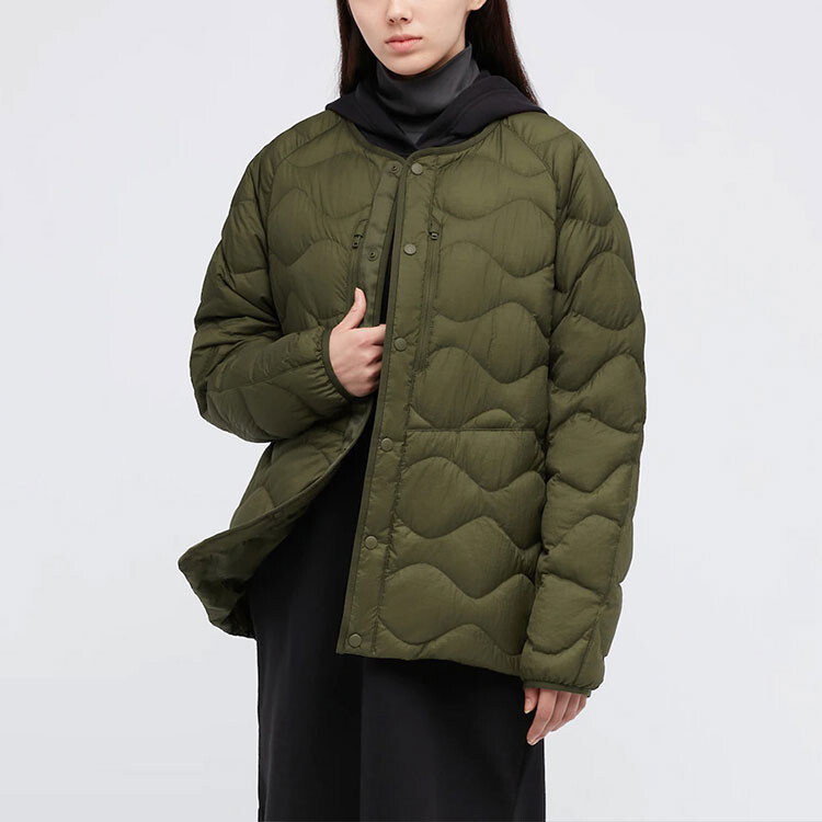 Ультралегкая пуховая куртка Uniqlo x White Mountaineering Unisex, 56 оливковый — фото 3