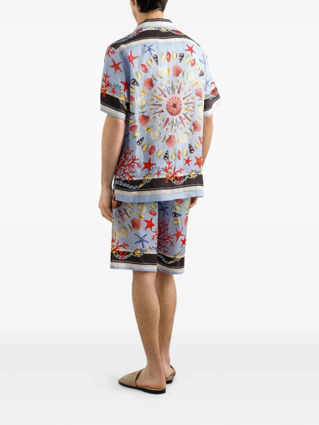 Dolce & Gabbana льняные шорты, синий — фото 3