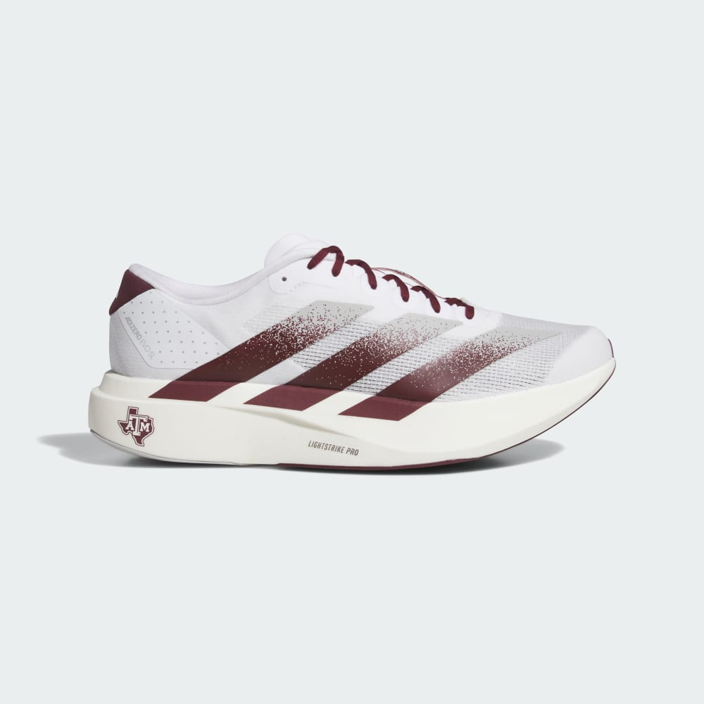 

Кроссовки Adidas Texas A&M Aggies adizero Evo SL, цвет Cloud White/Team Maroon/Stone
