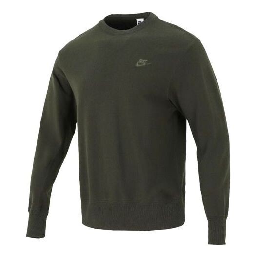 

Толстовка Men's Nike Sportswear Logo Casual Sports Round Neck Pullover Brown Green, мультиколор