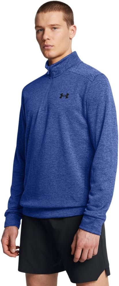 

Under Armour мужская флисовая толстовка с застежкой на четверть, (432) Tech Blue/Black