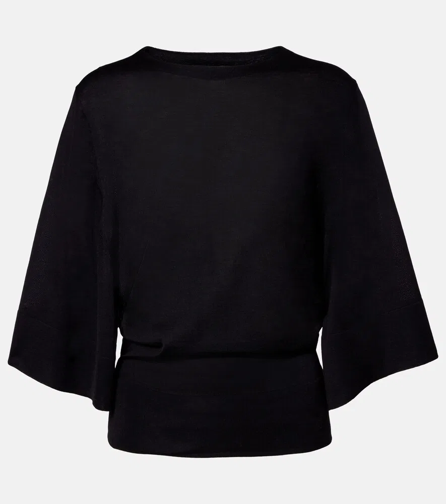 Свитер Mananco из шерсти и шелка Jacquemus, черный