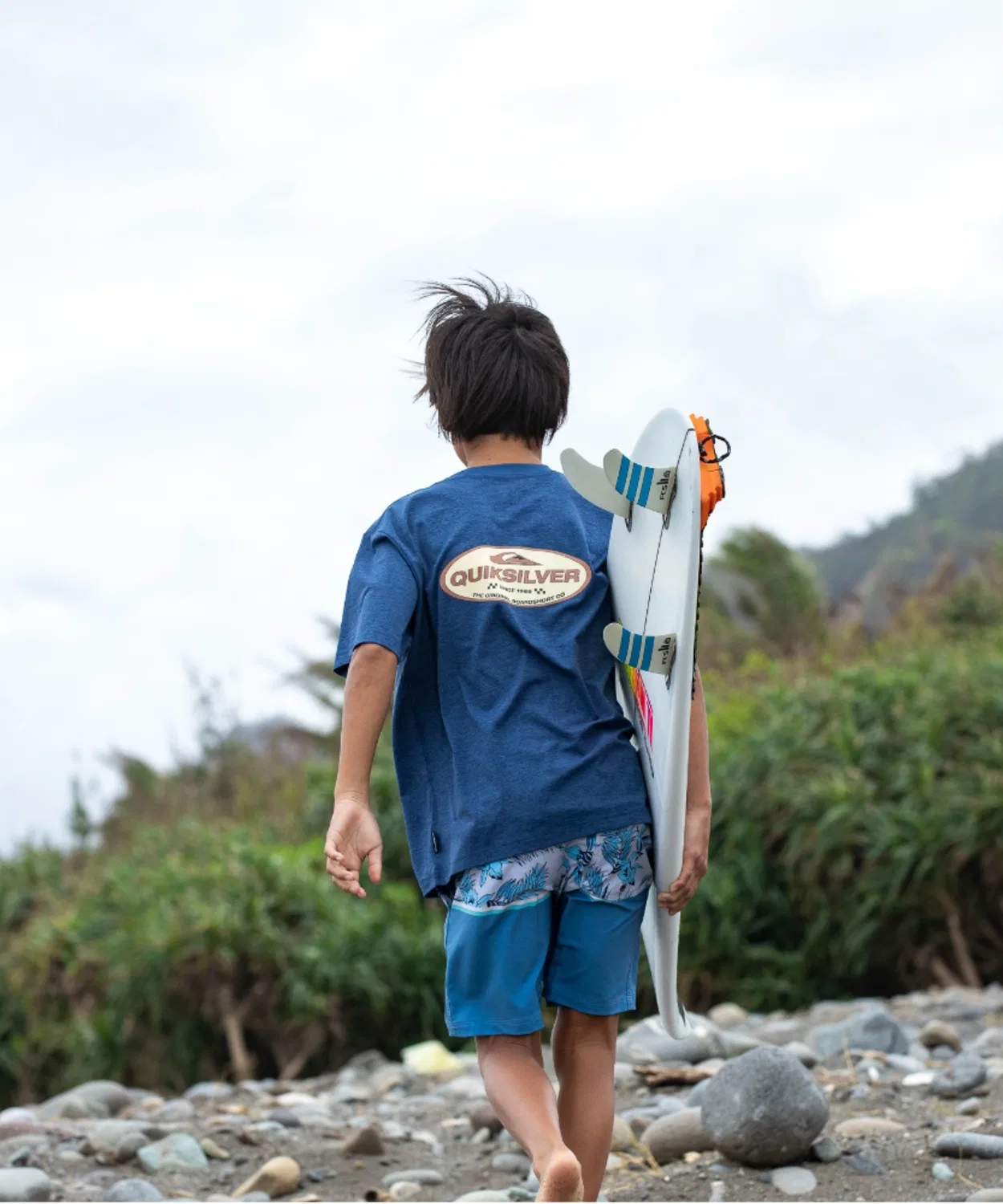 Шорты для серфинга Quiksilver FLORAL VOLLEY YOUTH 16", синие — фото 3