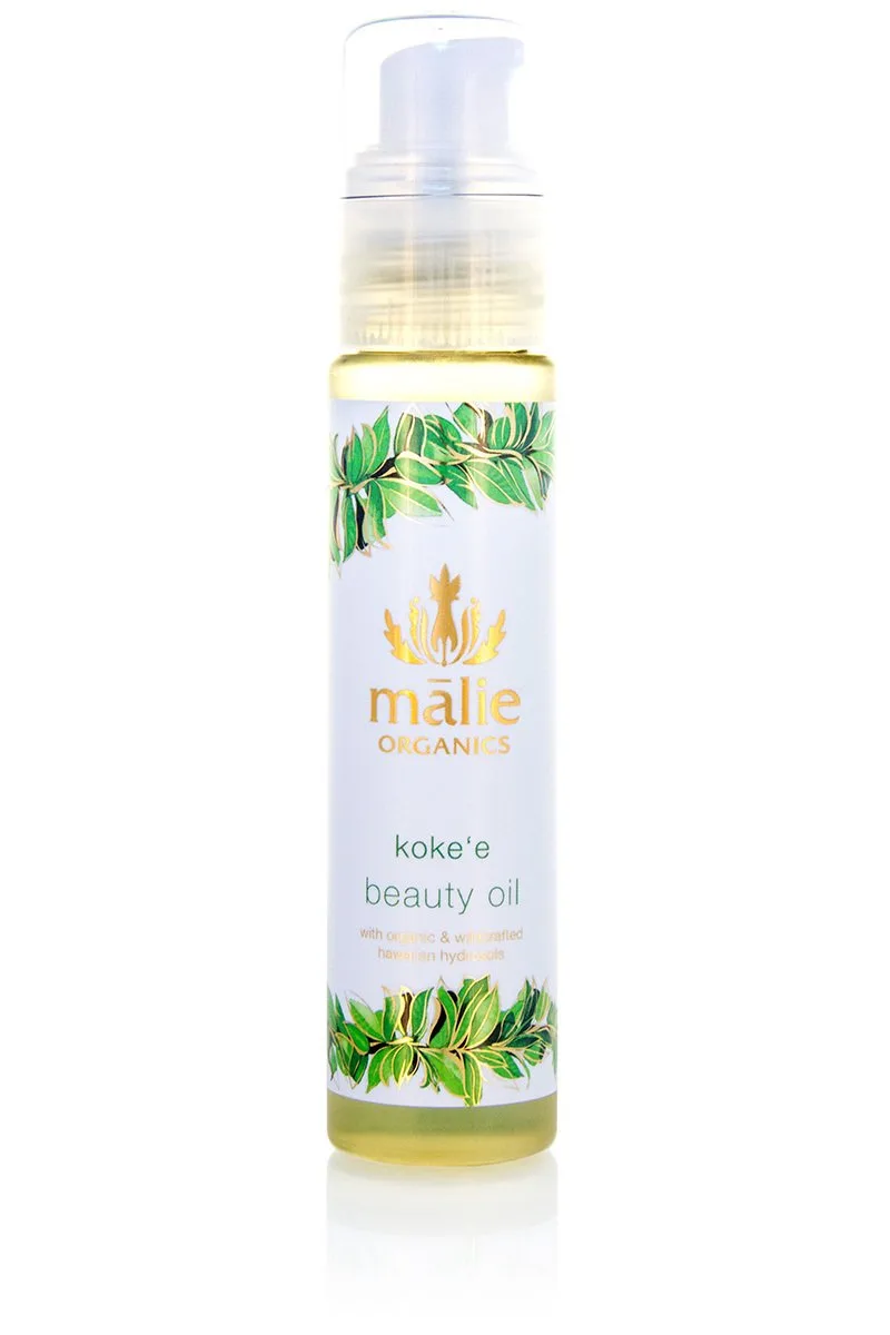 Натуральное органическое лечебное масло для лица от Malie Organics, увлажняющее и питающее для любого типа кожи.