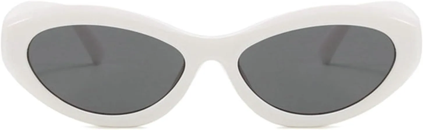 

Солнцезащитные очки Willochra в стиле ретро, ​​овальные, для женщин и мужчин, узкие, черные, милые, «кошачий глаз», узкие, с защитой от УФ-излучения UV400, C3