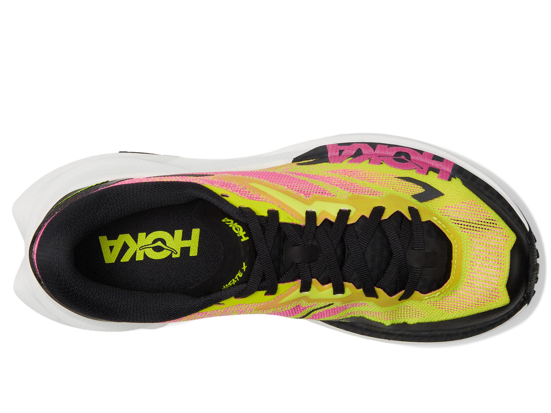 Кроссовки Hoka Mafate X, цвет Neon Hoka Citrus/Neon Rose — фото 2