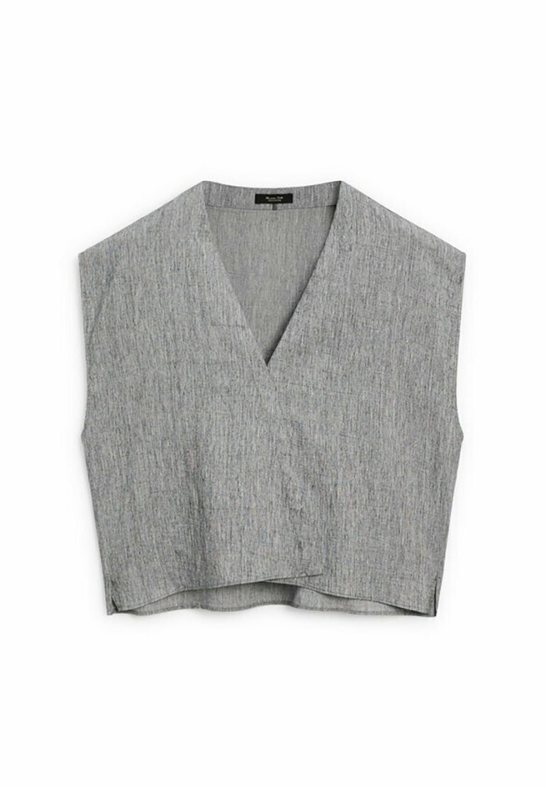 

Блуза V-NECK Massimo Dutti, серый