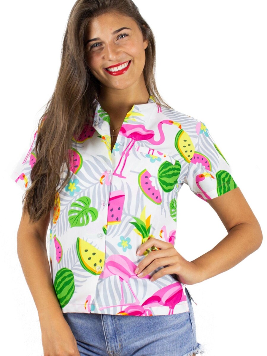 

Блуза King Kameha Flamingo Melone, белый
