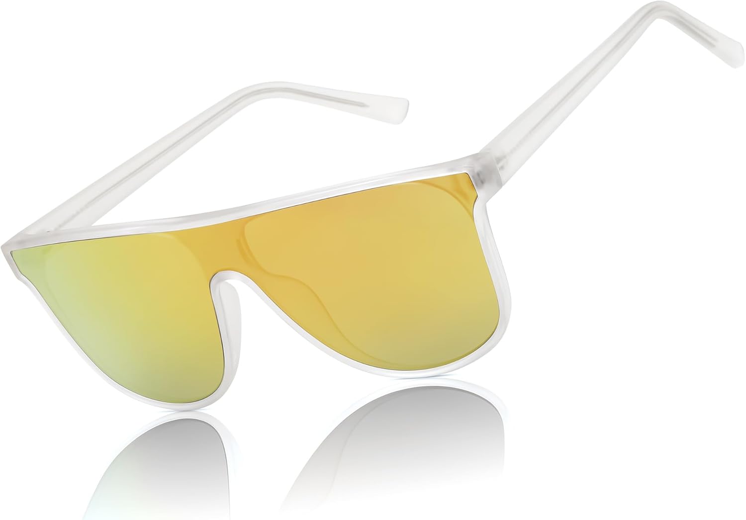 

Солнцезащитные очки FEISEDY с плоской верхней частью для женщин и мужчин, модные солнцезащитные очки в квадратной оправе, дизайнерские очки с защитой от УФ-излучения UV 400, B0170, Transparent Flame & Red Lens