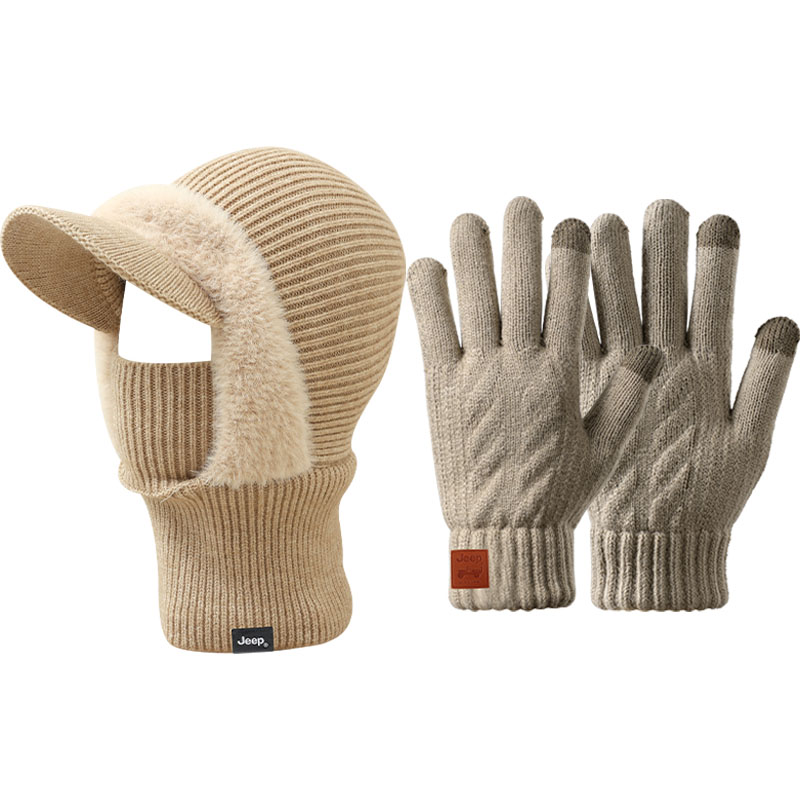 

Шапка мужская Jeep, бежевый+хаки