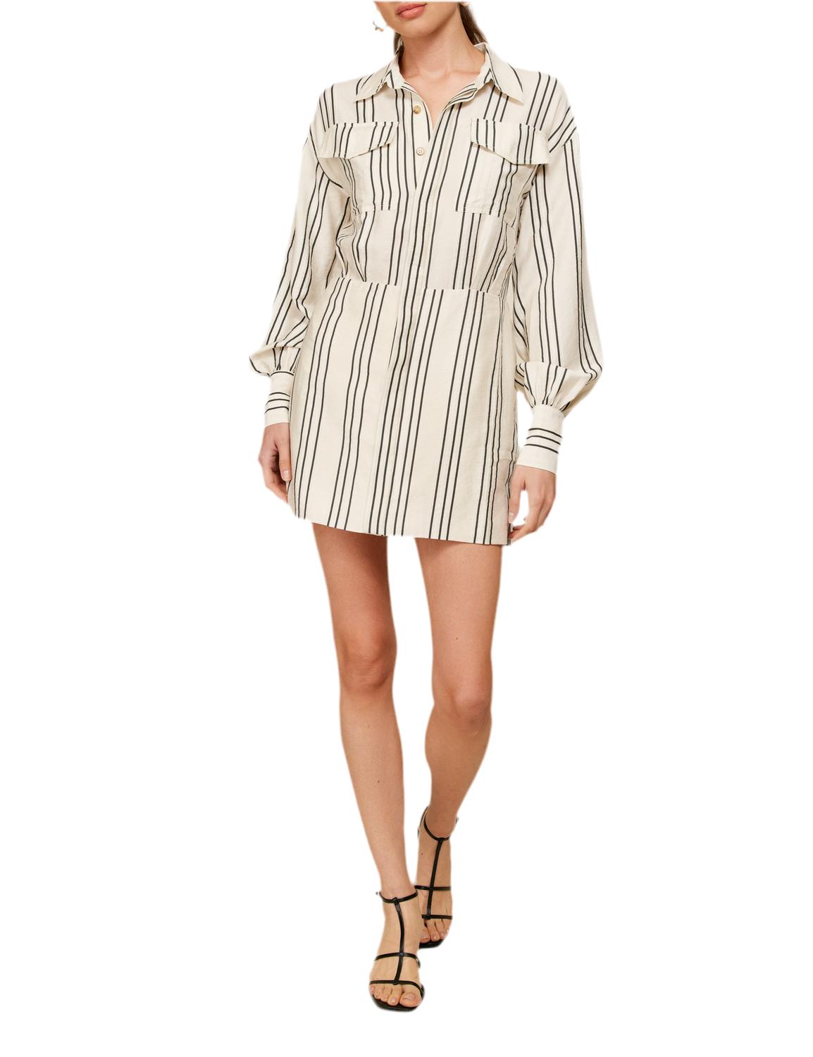 

Платье Freddie Stripe в цвете Taupe/серый line and dot