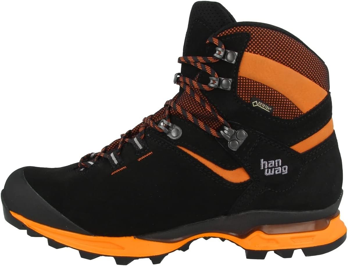 

Мужские походные ботинки Hanwag с высокой посадкой, черные с оранжевым, 11 UK Han Wag