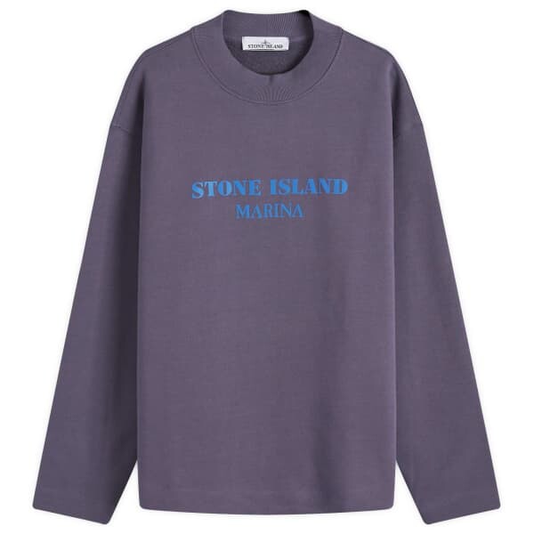 

Свитшот Marina с круглым вырезом Stone Island, черный