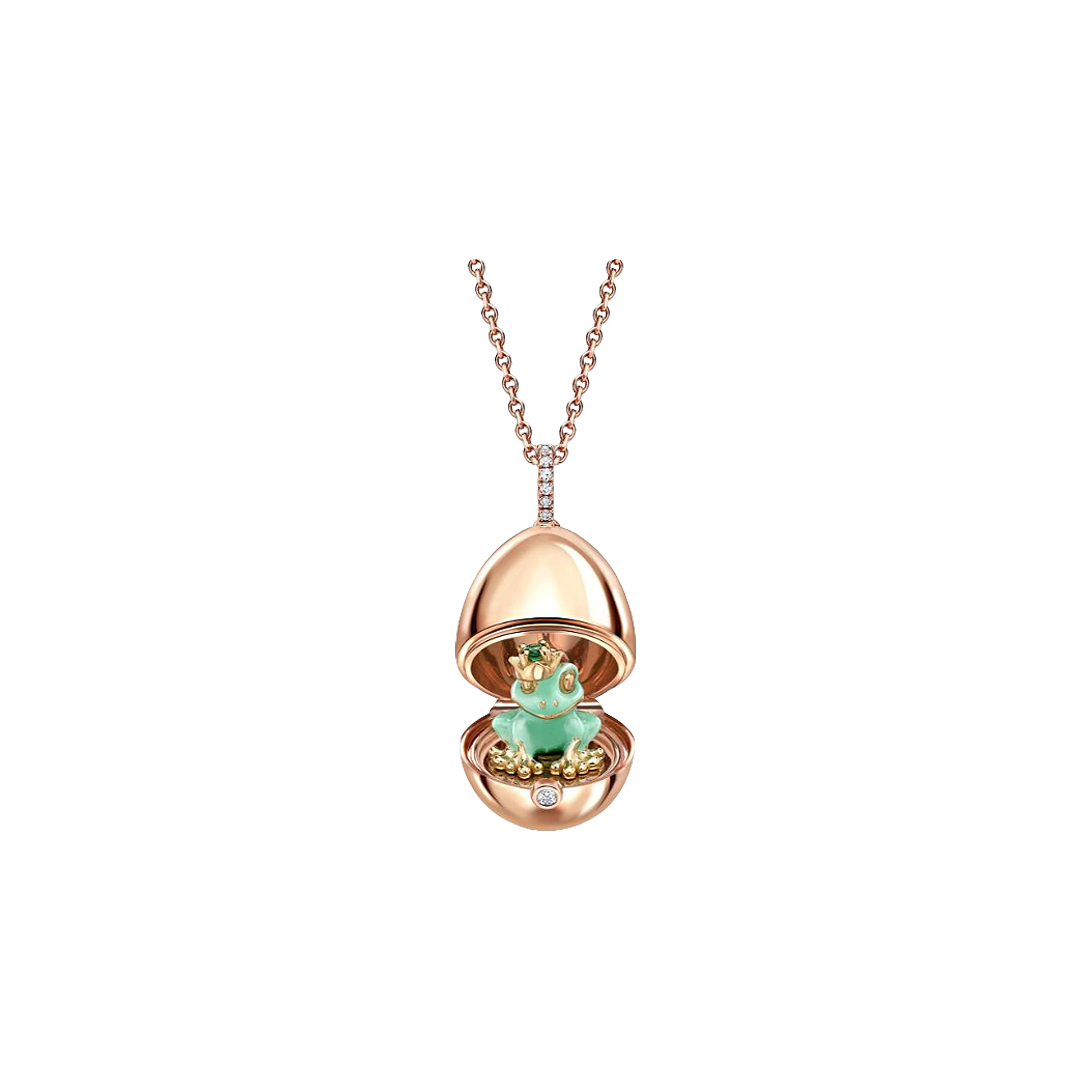 

Яйцо fabergé essence из розового золота и зеленого лака - 1258fp2370