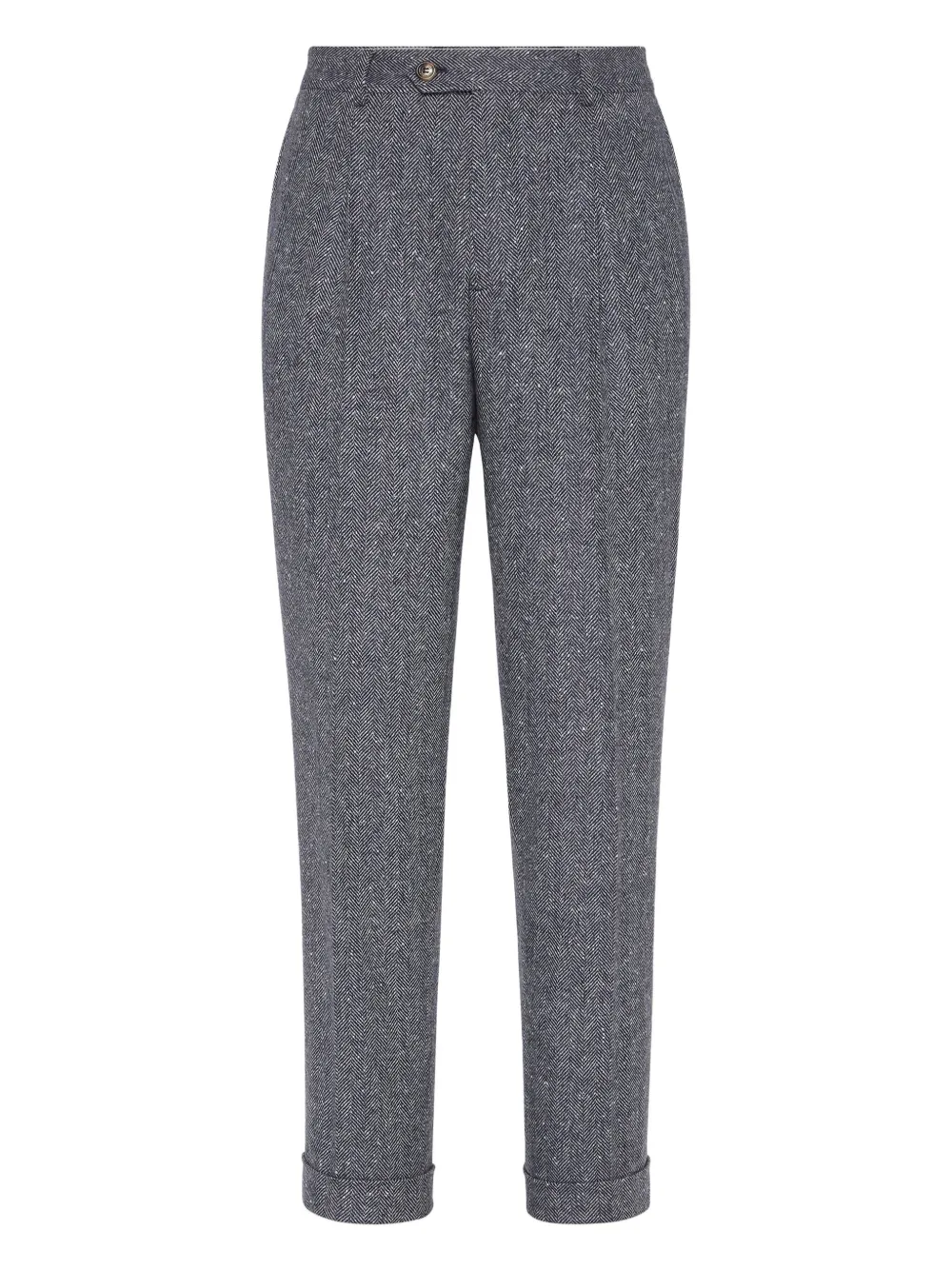 

Зауженные брюки со складками Brunello Cucinelli, серый