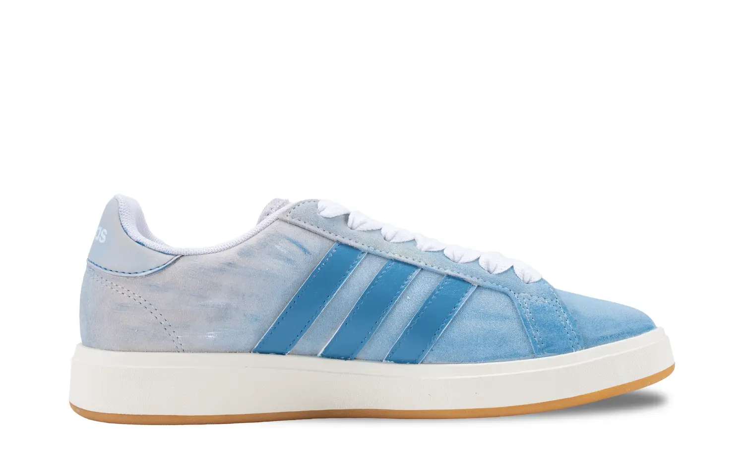 Grand Court Base 00s Mist Starfish Trail легкие скейтерские кроссовки Unisex бело- Adidas, темно-синий (Special Shopping Bag) — фото 4