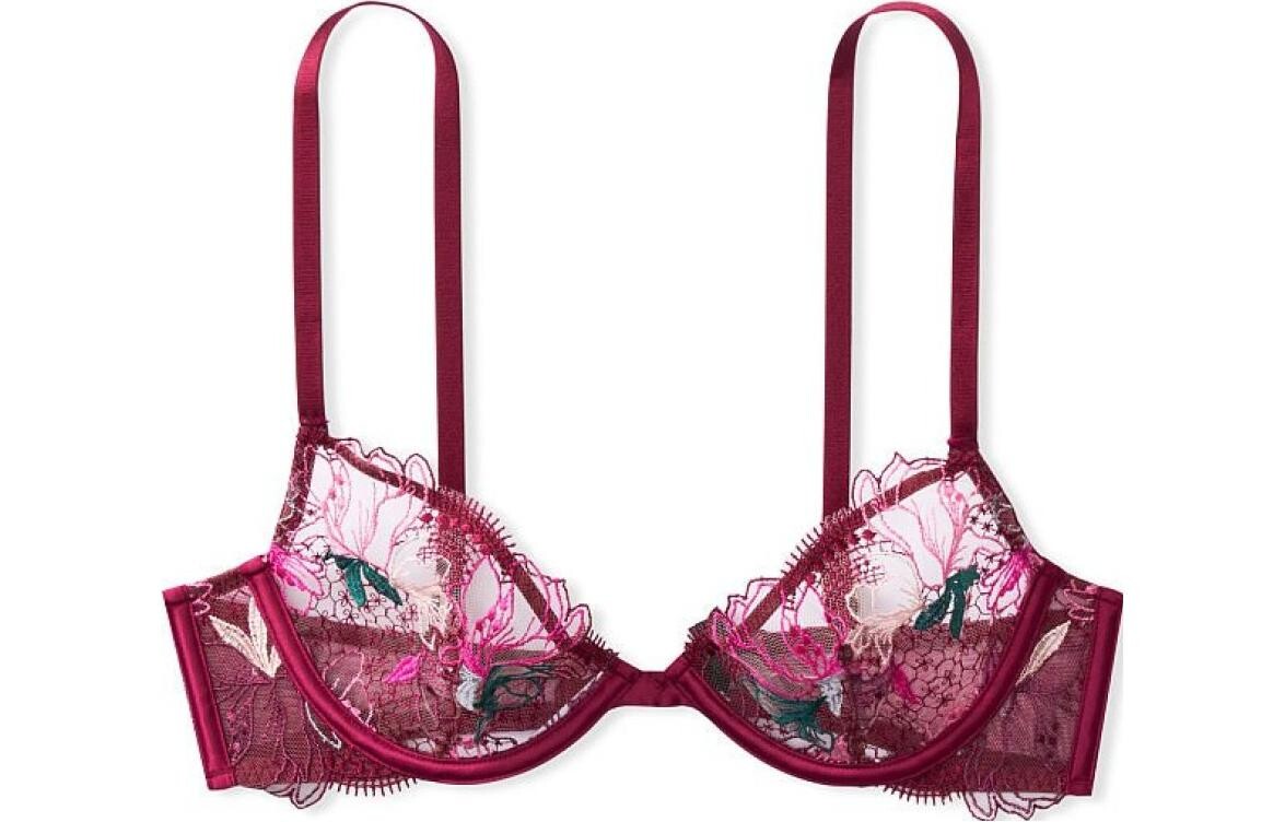 

Женский бюстгальтер Victoria's Secret, цвет Burgundy floral print