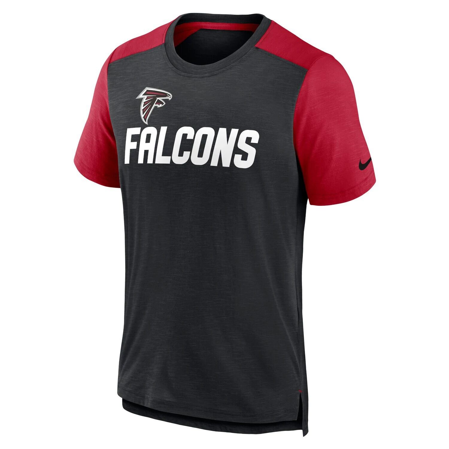 Мужская черная/красная футболка Atlanta Falcons с цветными блоками и названием команды Nike — фото 2