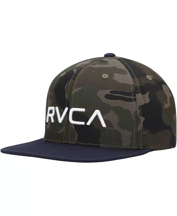 

Мужская кепка Snapback из саржи II с камуфляжным принтом темно-синего цвета Rvca