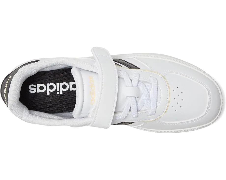 Кроссовки Adidas Kids Breaknet Sleek Shoes (Little Kid), White/Black/Orange Tint — фото 2