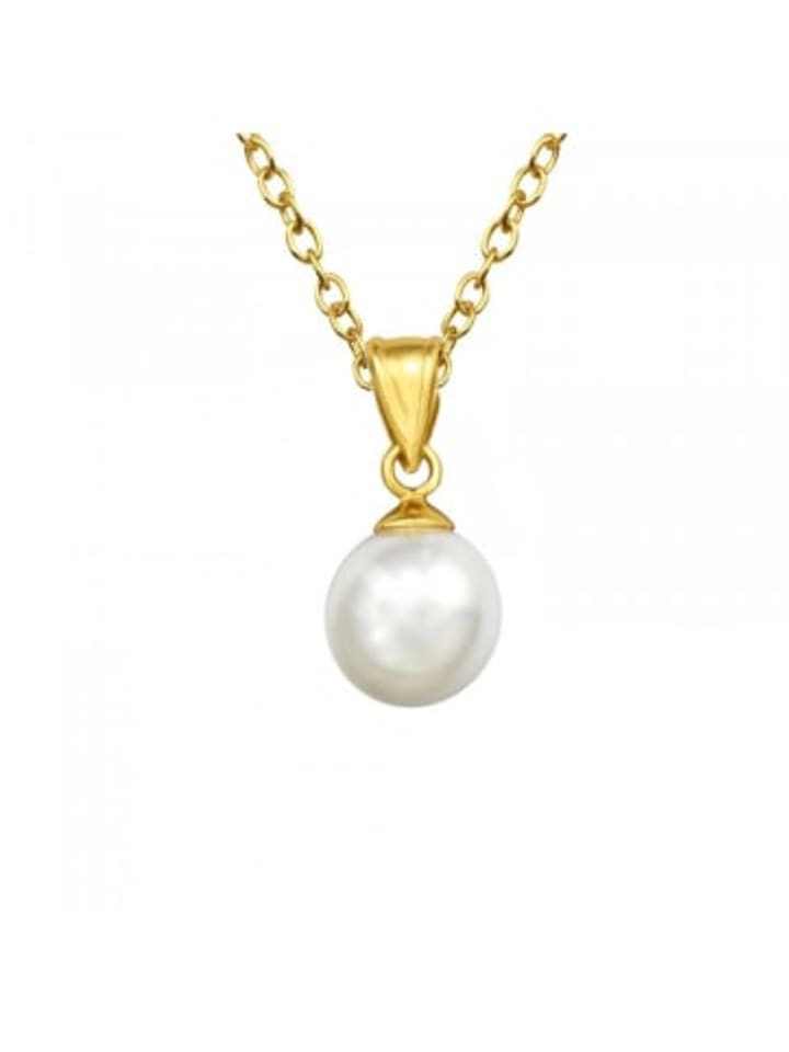 

Alexander York Колье с жемчужной подвеской из золота, изготовленное из серебра 925 пробы, комплект из двух золотых элементов